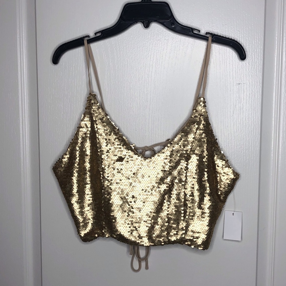 Gold Sequin Top